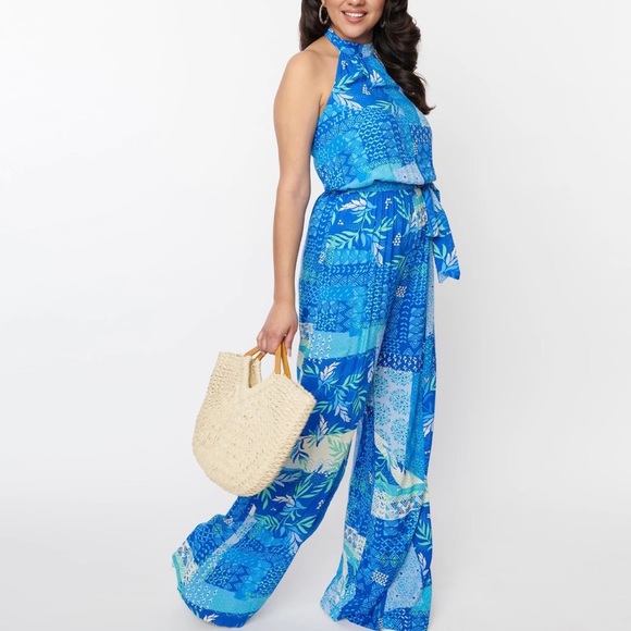 Unique Vintage Pants - New Women’s Tropical Jumpsuit